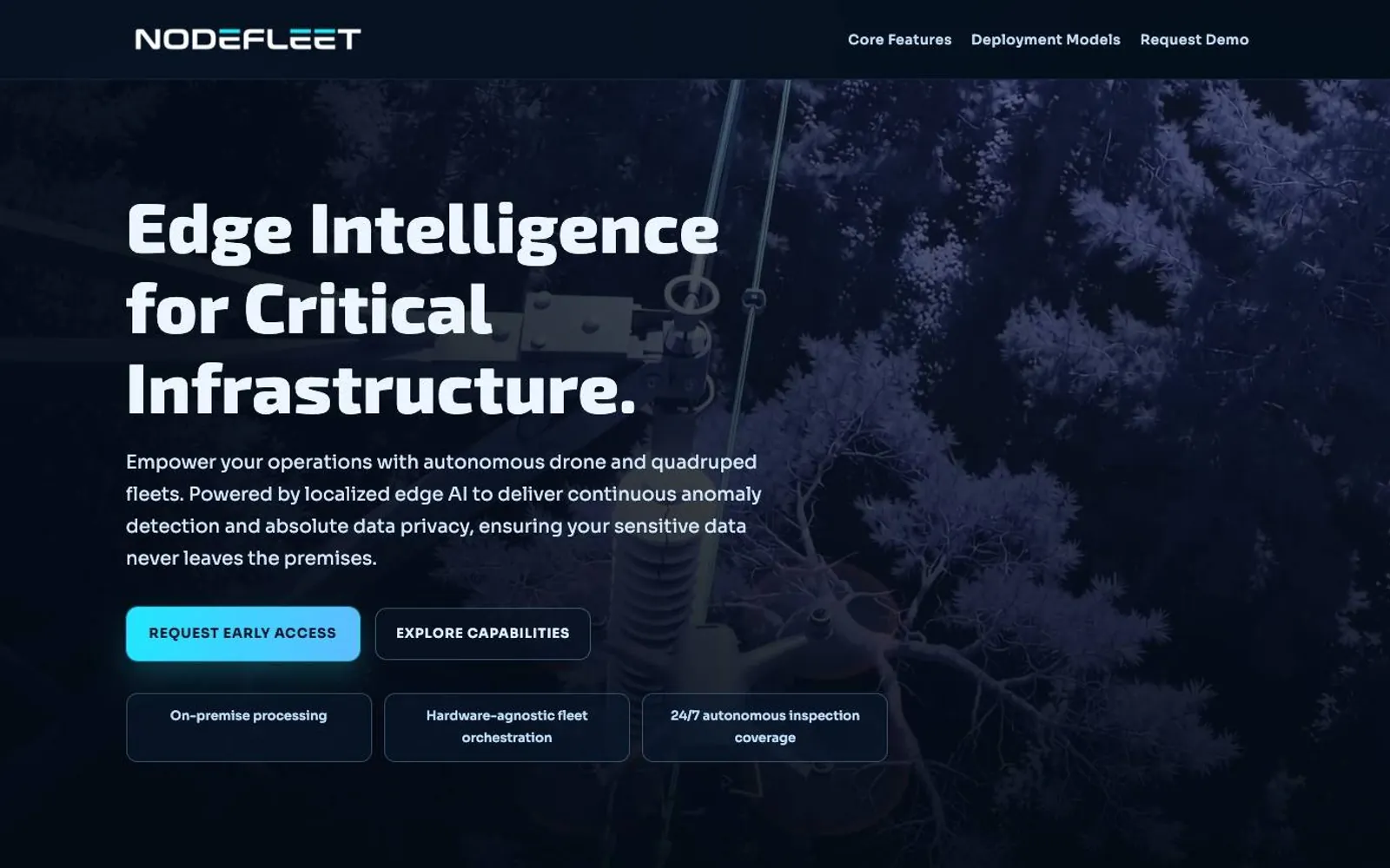 The Nodefleet homepage, a Web3 infrastructure site built by WebWorks.